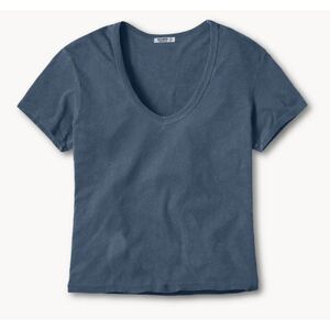 Buck Mason Women's Slub Cotton Easy Fit V Neck Made in USA Tee T-Shirt Sz XXL